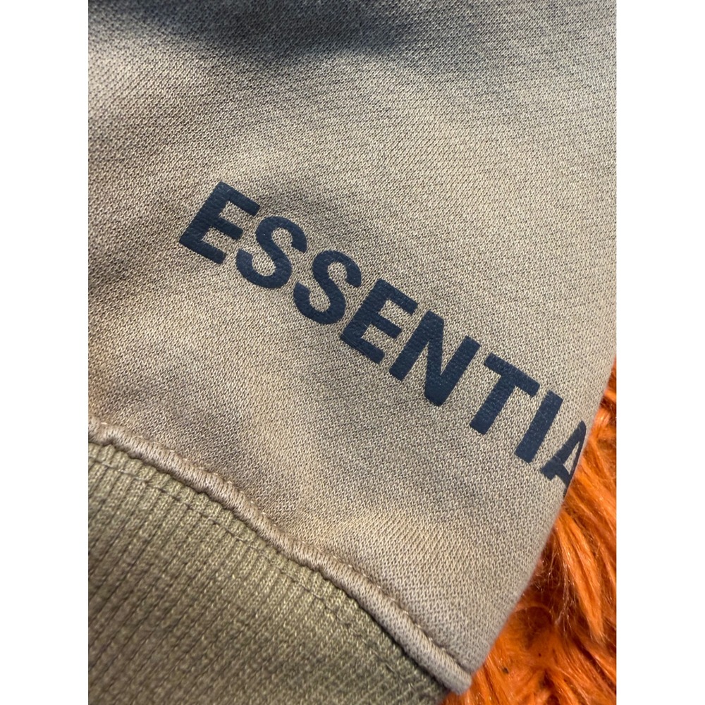 Fear of God Essentials Kids XL Logo Hoodie Khaki Tan Streetwear Sweatshirt - Picture 3 of 7